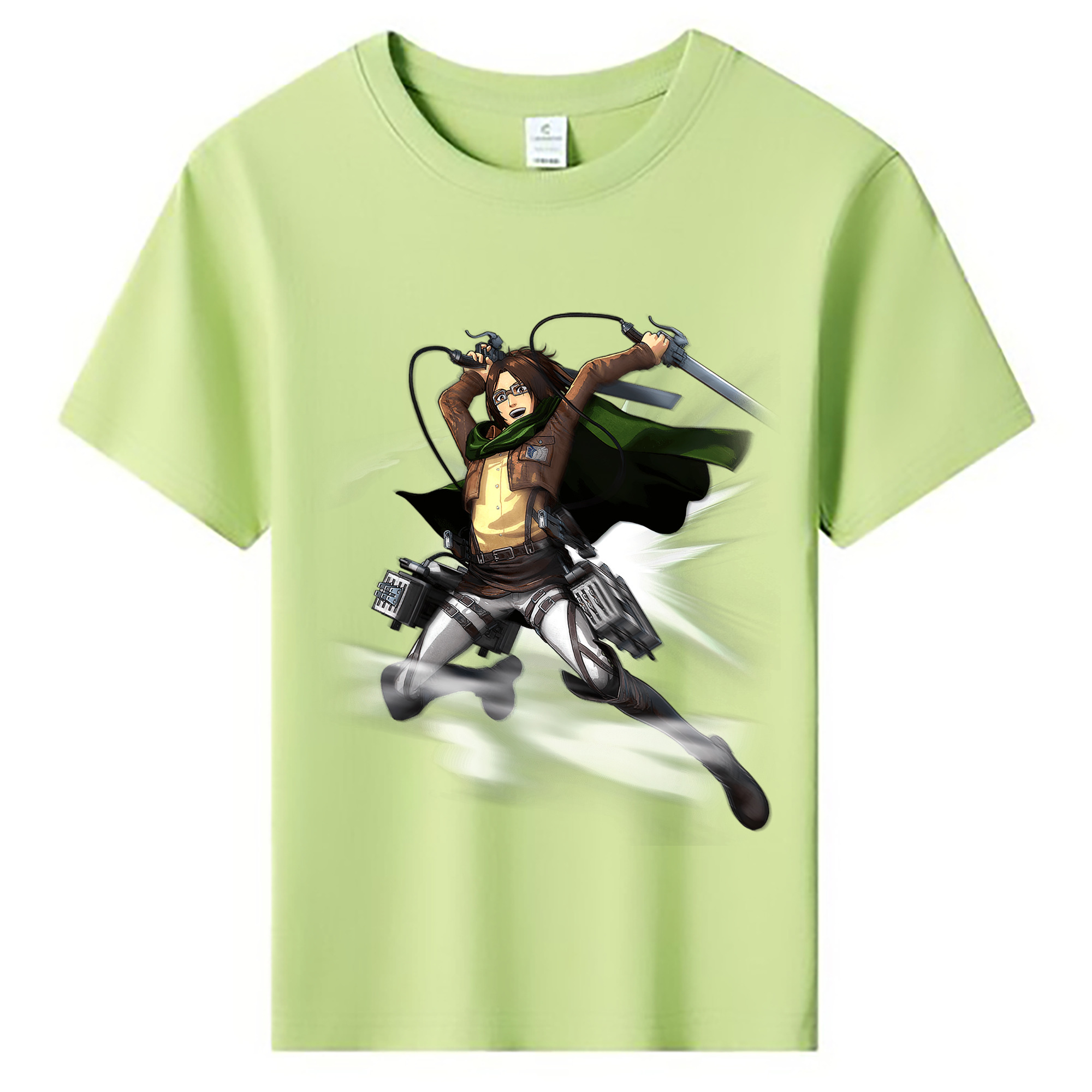 （画像用） 進撃の巨人 ハンジ·ゾエ Attack on Titan Hanji Zoe 綿100％キッズTシャツ（フロントプリント）